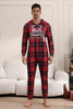 Load image into Gallery viewer, Red Merry Christmas Pajamas for Family Hooded One Piece Pjs Holiday Pajamas Set