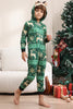 Load image into Gallery viewer, Dark Green Deer and Snowflake Print Pajamas Set for Men and Women Couples Family