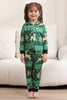 Load image into Gallery viewer, Dark Green Deer and Snowflake Print Pajamas Set for Men and Women Couples Family