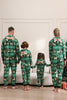 Load image into Gallery viewer, Dark Green Deer and Snowflake Print Pajamas Set for Men and Women Couples Family