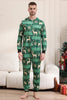 Load image into Gallery viewer, Dark Green Deer and Snowflake Print Pajamas Set for Men and Women Couples Family