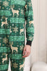 Load image into Gallery viewer, Dark Green Deer and Snowflake Print Pajamas Set for Men and Women Couples Family