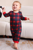 Load image into Gallery viewer, Black Red Family Matching Pajamas Adult Kids Baby Tops and Plaid Pants Christmas Pajamas Set