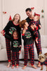 Load image into Gallery viewer, Black Red Family Matching Pajamas Adult Kids Baby Tops and Plaid Pants Christmas Pajamas Set