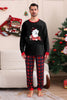 Load image into Gallery viewer, Black Red Family Matching Pajamas Adult Kids Baby Tops and Plaid Pants Christmas Pajamas Set