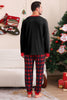 Load image into Gallery viewer, Black Red Family Matching Pajamas Adult Kids Baby Tops and Plaid Pants Christmas Pajamas Set