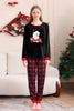 Load image into Gallery viewer, Black Red Family Matching Pajamas Adult Kids Baby Tops and Plaid Pants Christmas Pajamas Set