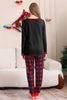 Load image into Gallery viewer, Black Red Family Matching Pajamas Adult Kids Baby Tops and Plaid Pants Christmas Pajamas Set