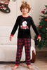 Load image into Gallery viewer, Black Red Family Matching Pajamas Adult Kids Baby Tops and Plaid Pants Christmas Pajamas Set