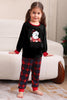 Load image into Gallery viewer, Black Red Family Matching Pajamas Adult Kids Baby Tops and Plaid Pants Christmas Pajamas Set