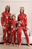 Load image into Gallery viewer, Matching Onesie for Women Men Family Hooded Red Pajamas One Piece Christmas Pajamas Set