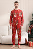 Load image into Gallery viewer, Matching Onesie for Women Men Family Hooded Red Pajamas One Piece Christmas Pajamas Set