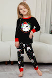 Black Long Sleeve Pear Pattern Matching Family Pajamas