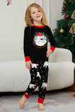 Black Long Sleeve Pear Pattern Matching Family Pajamas
