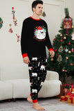 Black Long Sleeve Pear Pattern Matching Family Pajamas