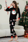 Black Long Sleeve Pear Pattern Matching Family Pajamas