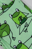 Green Frog Printed Short Sleeve Matching Family Pajamas