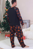 Navy Printed Long Sleeve Family Halloween Pajamas
