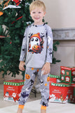 Grey Printed Long Sleeve Family Halloween Pajamas