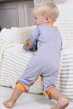 Grey Printed Long Sleeve Family Halloween Pajamas