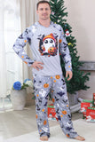 Grey Printed Long Sleeve Family Halloween Pajamas