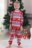 Red Winter Print Family Christmas Pajamas