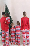 Red Winter Print Family Christmas Pajamas
