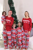 Red Winter Print Family Christmas Pajamas