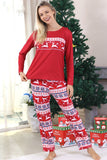 Red Winter Print Family Christmas Pajamas