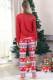 Red Winter Print Family Christmas Pajamas