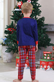 Royal Blue Print Plaid Christmas Matching Family Pajamas