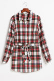 Red Plaid Long Sleeve Family Matching Christmas Shirts