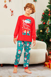 Red Merry Christmas Santa Print Family Matching Pajamas