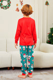Red Merry Christmas Santa Print Family Matching Pajamas