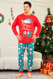 Red Merry Christmas Santa Print Family Matching Pajamas