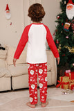 Red Santa Print Christmas Family Matching Pajamas