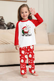 Red Santa Print Christmas Family Matching Pajamas