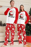 Red Santa Print Christmas Family Matching Pajamas