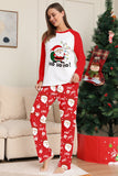 Red Santa Print Christmas Family Matching Pajamas