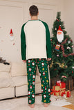 Dark Green Christmas Print Santa Family Matching Pajamas Sets