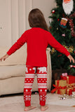 Red Print Tree Long Sleeve Christmas Family Matching Pajamas