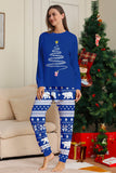 Red Print Tree Long Sleeve Christmas Family Matching Pajamas