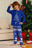 Red Print Tree Long Sleeve Christmas Family Matching Pajamas