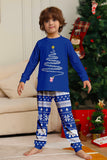 Red Print Tree Long Sleeve Christmas Family Matching Pajamas