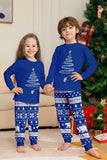 Red Print Tree Long Sleeve Christmas Family Matching Pajamas