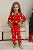 Christmas Cozy Red Print Family Matching Pajamas Set