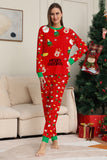Christmas Cozy Red Print Family Matching Pajamas Set