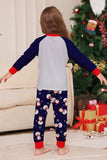 Grey Blue Snowman Print Christmas Family Matching Pajamas
