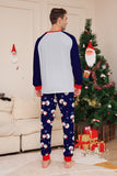 Grey Blue Snowman Print Christmas Family Matching Pajamas