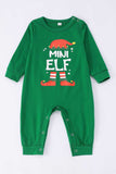 Dark Green Round Neck Christmas Plaid Family Matching Pajamas Set